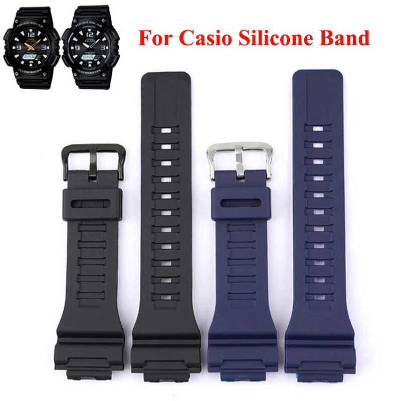 

Силиконовый водонепроницаемый ремешок для часов AQ-S810W/800W SGW-300H AE1000W AEQ110W W800H W216H W735H, резиновый спортивный браслет