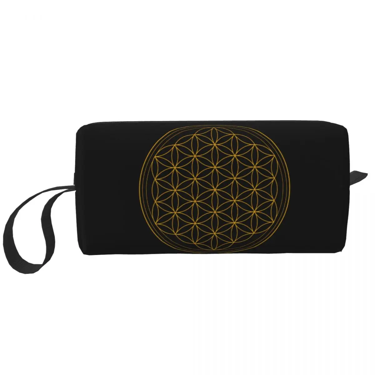 

Mandala Flower Of Life Travel Toiletry Bag for Women Sacred Circle Geometry Makeup Cosmetic Organizer Beauty Storage Dopp Kit