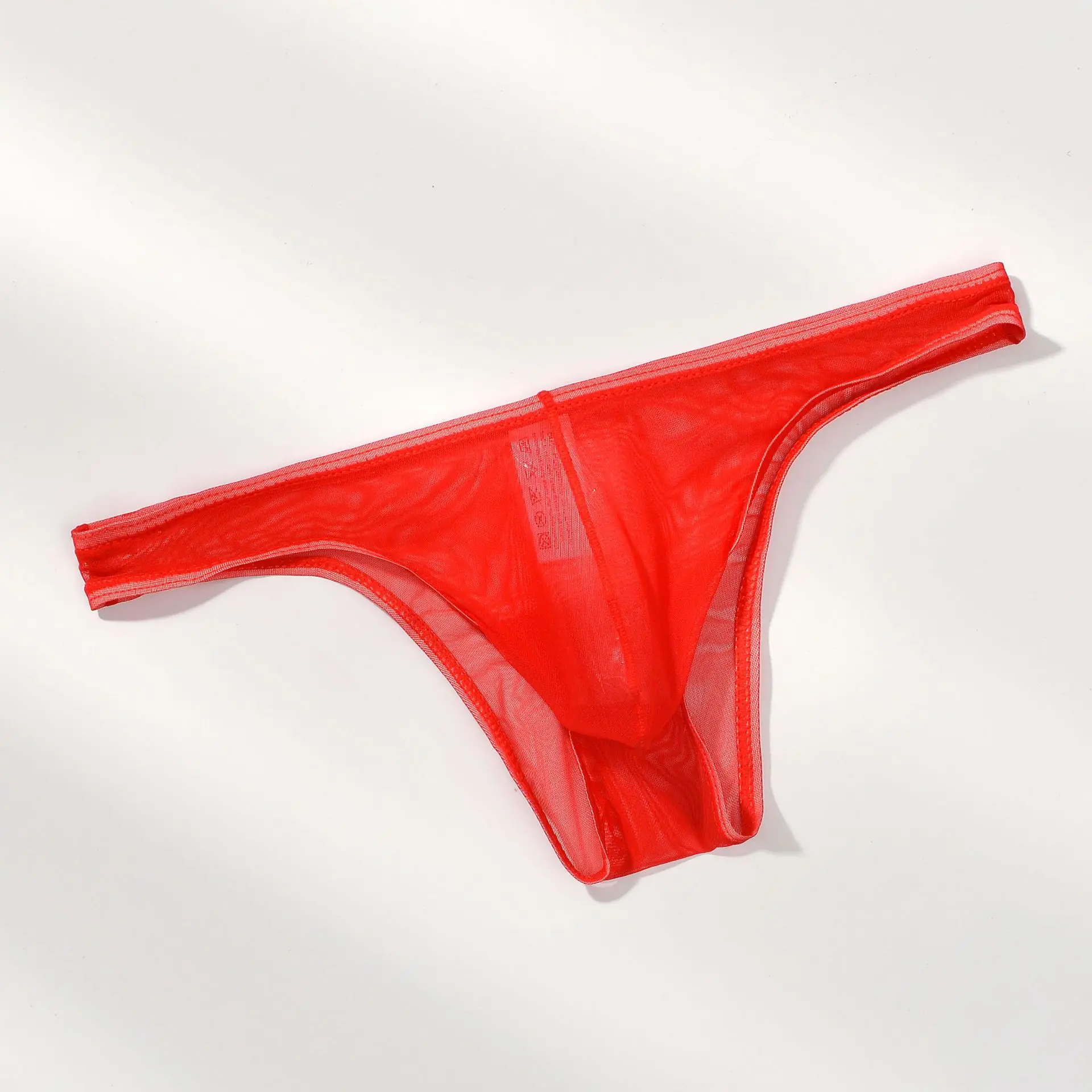 Men's Sexy See Through Briefs Mesh Sheer Transparent Stretchy Seamless Panties Underwear Mid-Rise Ultra-Thin Male Underpants