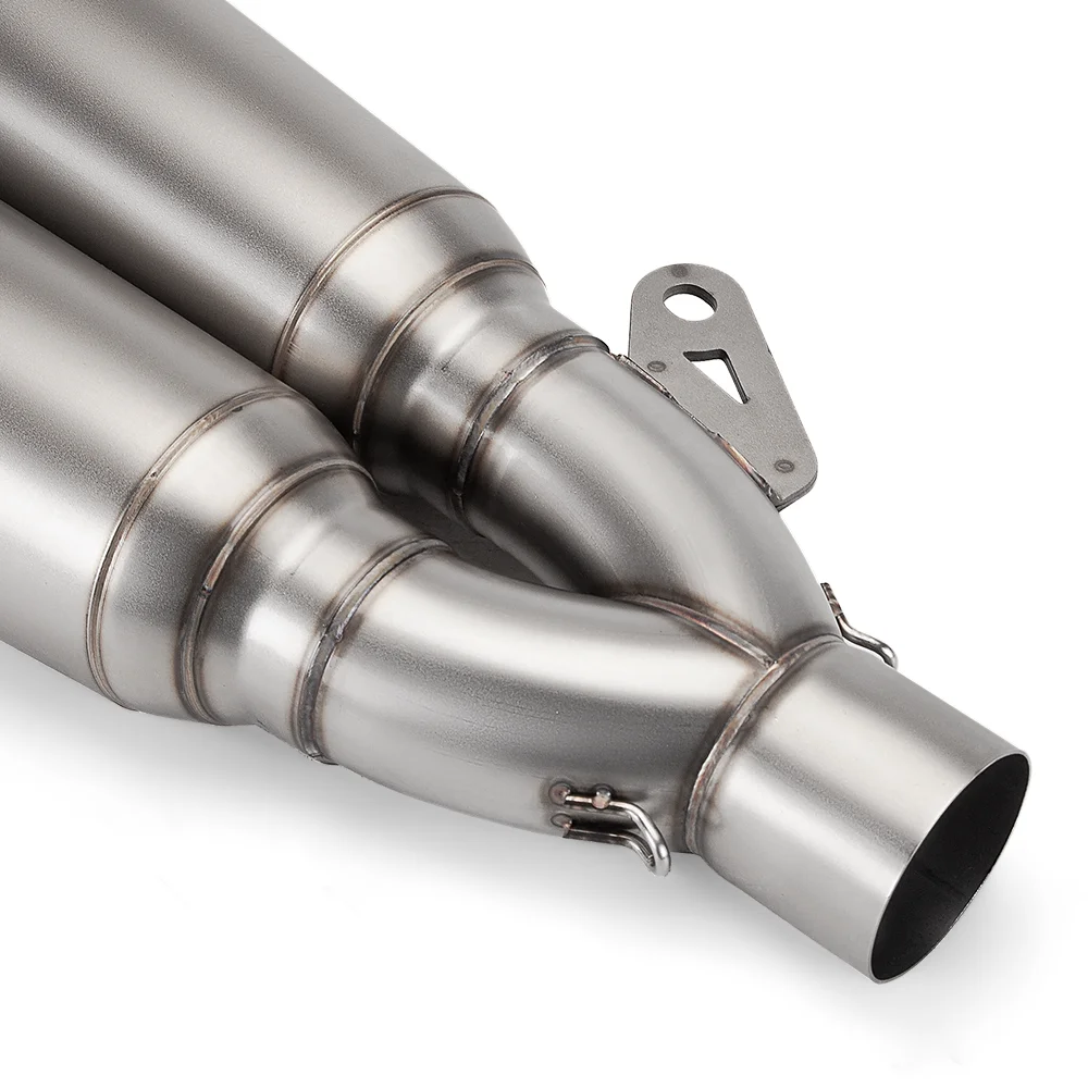 Универсальный выхлопной глушитель для мотоцикла выхлопная труба с двойным