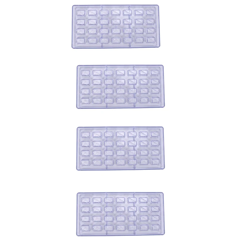 

4X Diy Pastry Tools Polycarbonate Chocolate Molds and Chocolate Making Supplies Candy Cake Baking Mould