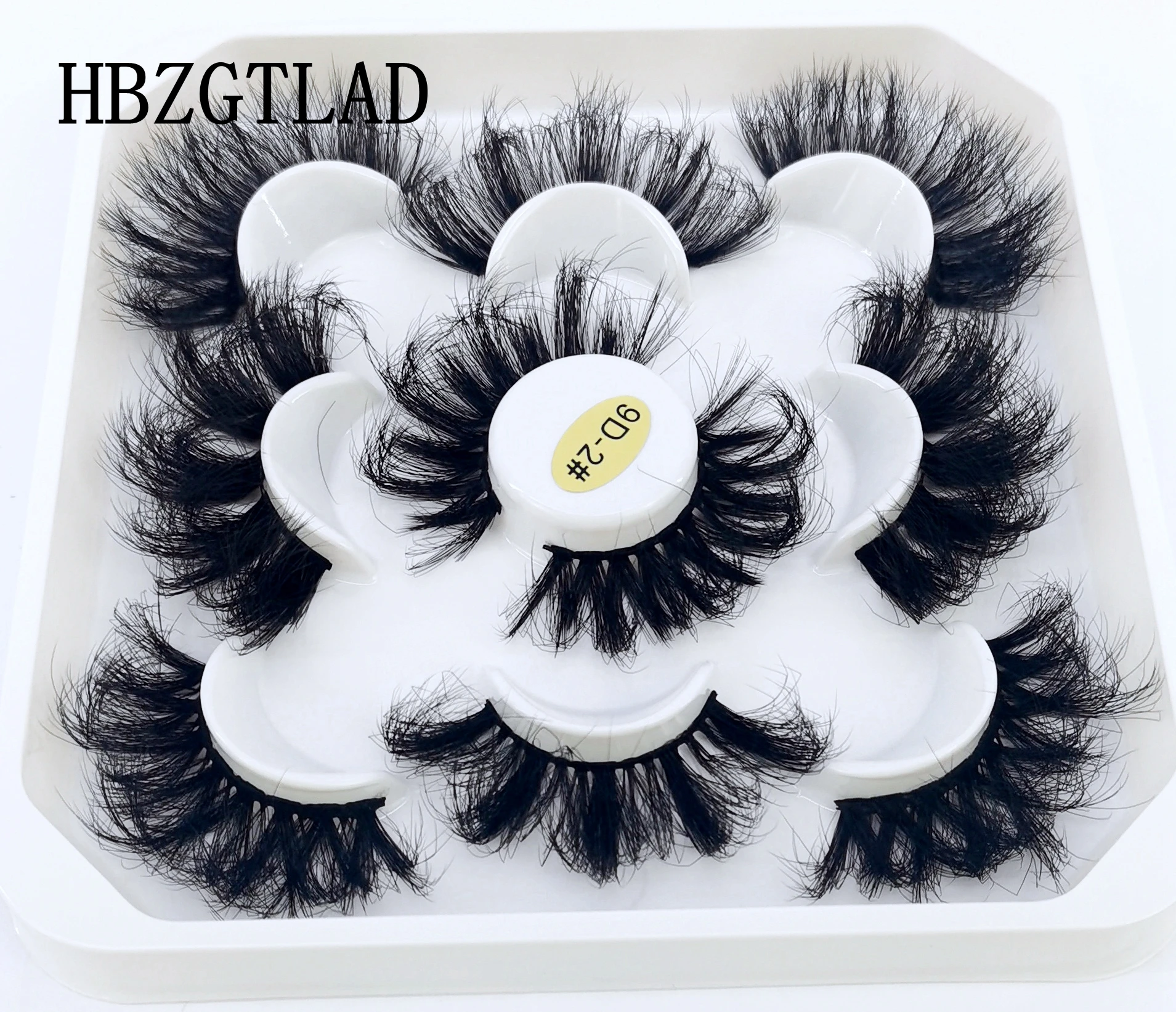 HBZGTLAD 5 Pairs 3D Soft Mink False Eyelashes Handmade Wispy Fluffy Long Fake Lashes Natural Eye Extension Makeup Kit Cilios