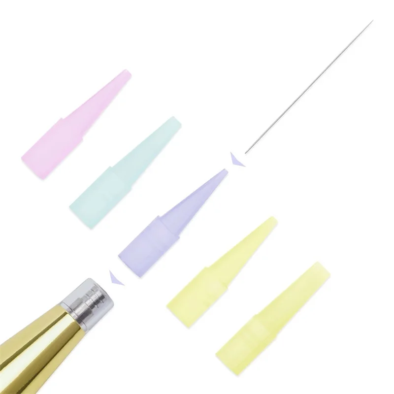 

Sdotter 100Pcs Microblading Small Disposable Candy Tattoo Needle Caps for Permanent Makeup Machine 1R/3R/ 5R/5F/7F