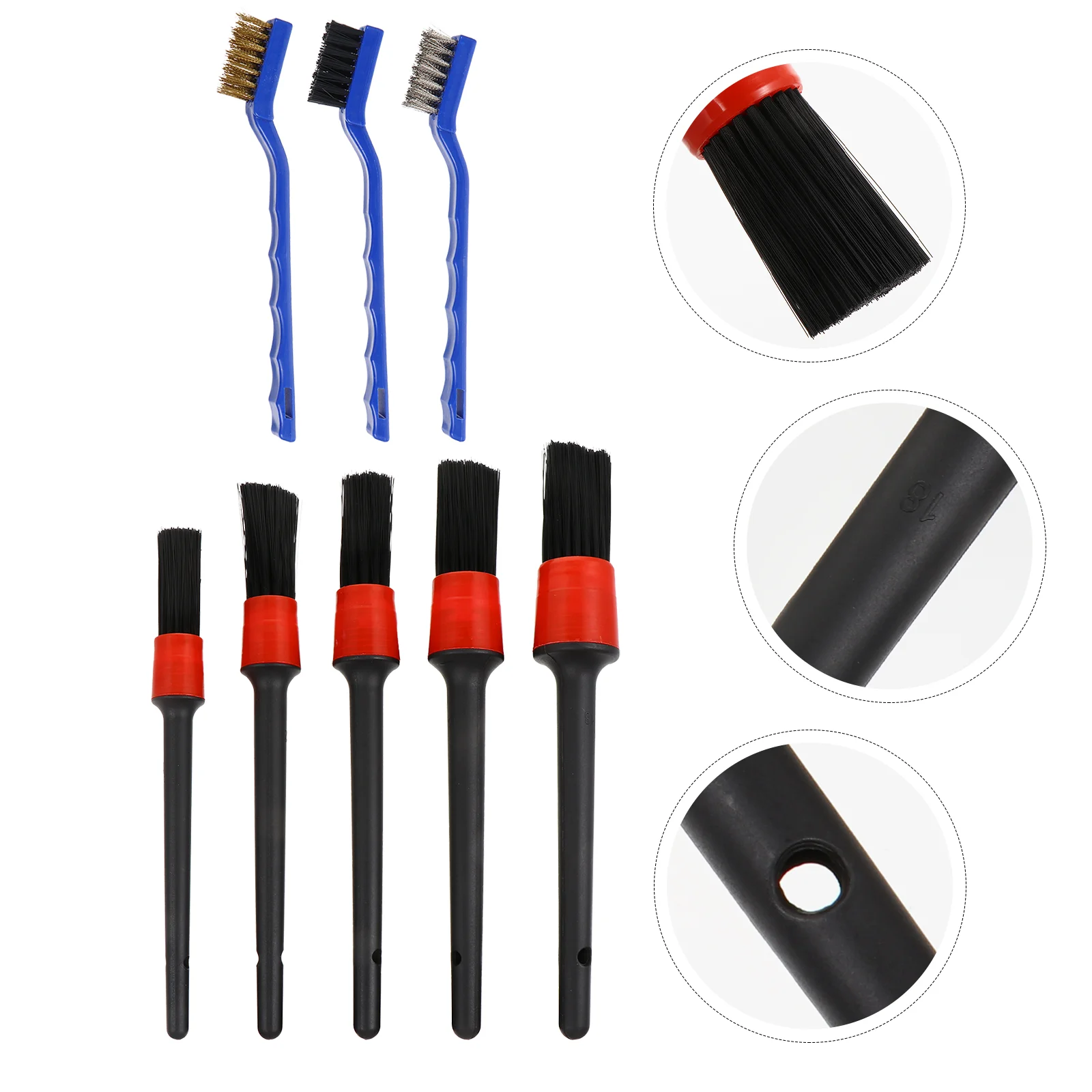 

1 Set Car Cleaner Brush Set Air Vent Brush Wire Brush Detail Brush Rim Brush