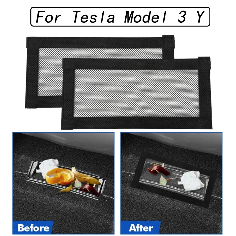 

Car Under Seat Anti-Blocking Protective Net Air Outlet Cover Filter Screen Interior Accessories For Tesla Model 3 Y 2021 2022