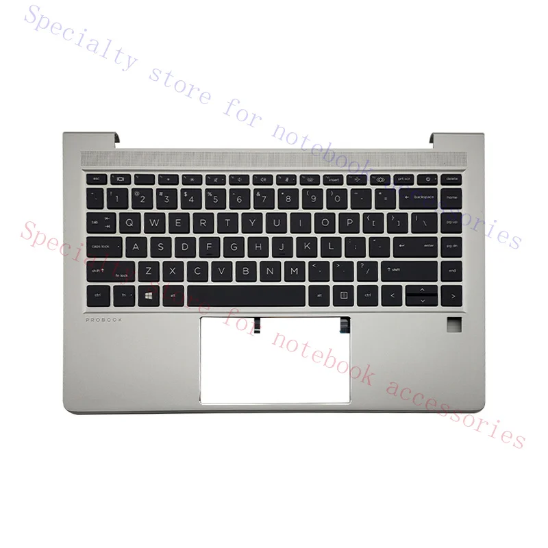 Фото R+ подходит для HP Probook 440 445 G9, клавиатура с подсветкой и подставкой для рук N01287-001, серебристая, верхняя часть USK. №1