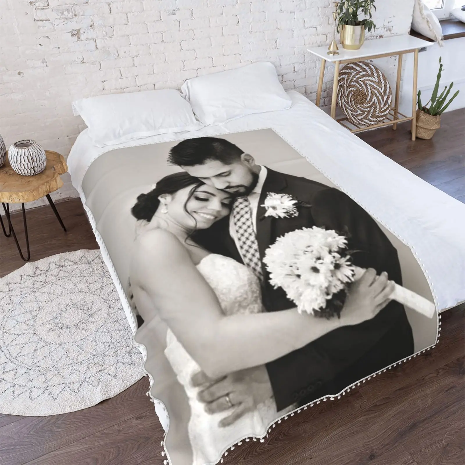 

Custom Your Picture Blanket Personalized Wedding Throw Wedding Gift