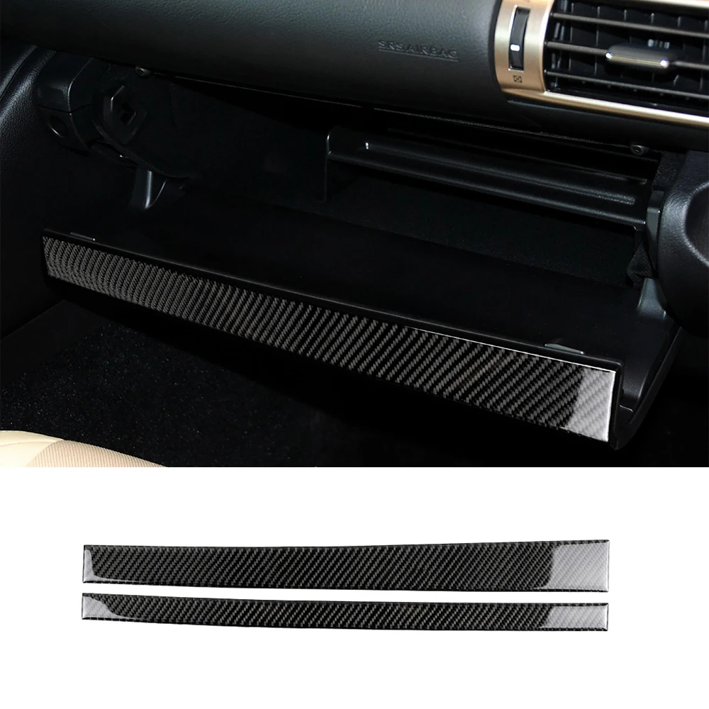 

for Lexus IS250 2013-2020 Co-pilot Storage Box Decoration Trim Sticker Cover Decal Car Interior Accessories Carbon Fiber