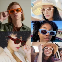 trendy narrow square frame uv400 protection rectangle sunglasses sunglasses for women glasses mens shades