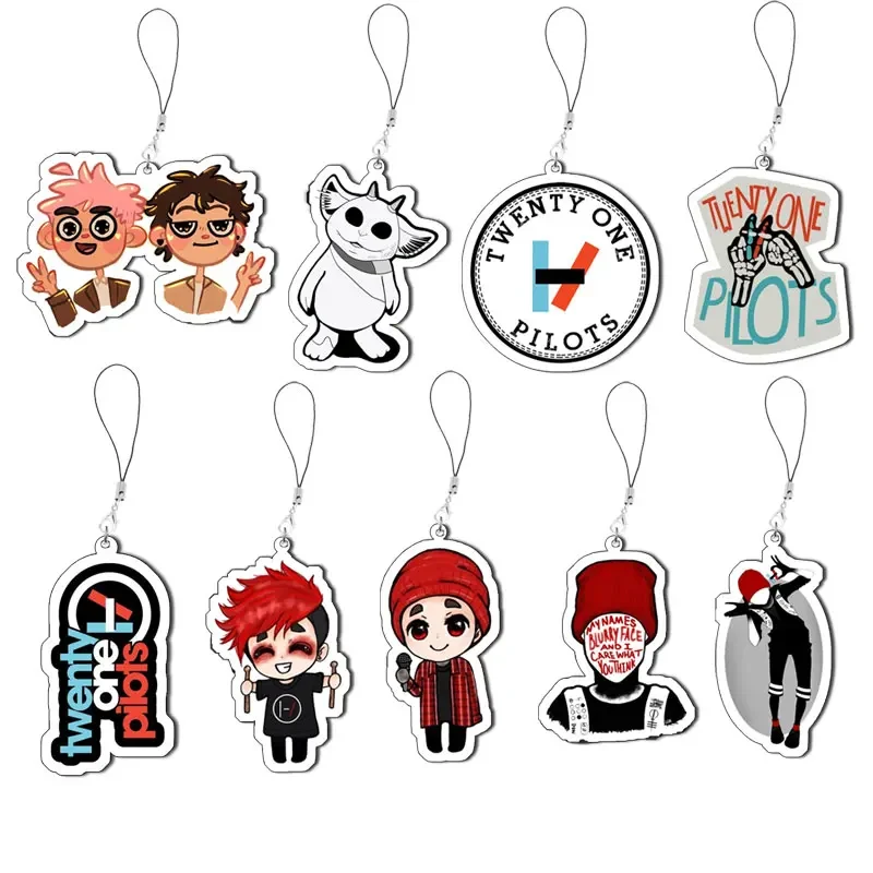 Брелок Twenty One Pilots цепочка для мобильного телефона акриловый брелок ключей кулон