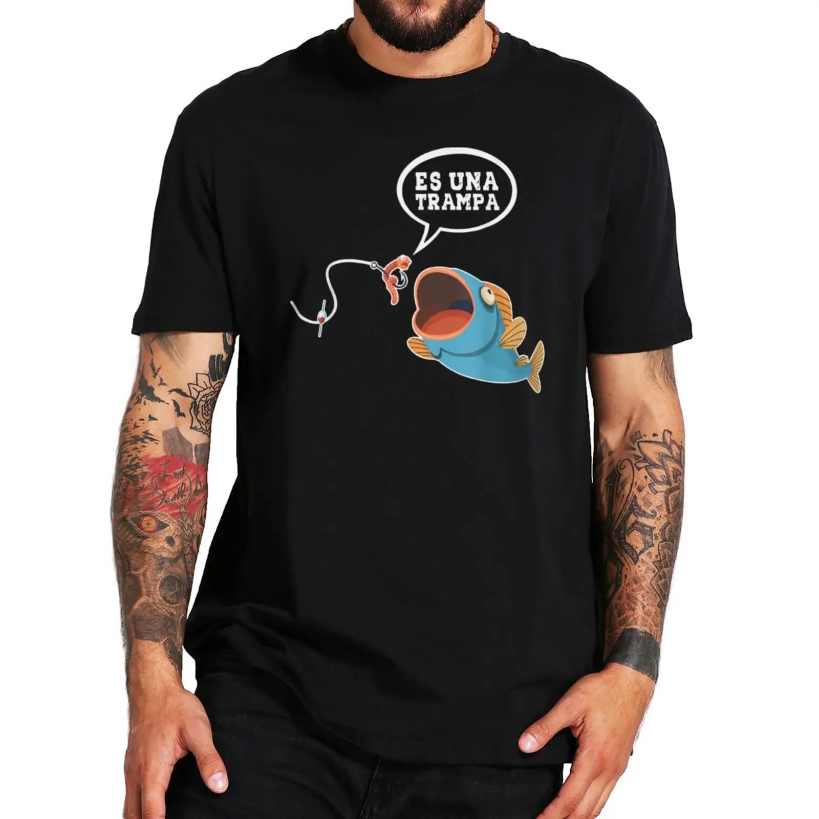 

It's A Trap Fish Funny T Shirt Fishing Humor Sport Fisherman Gift Tshirt Short Sleeve 100% Cotton O-Neck Homme Camiseta