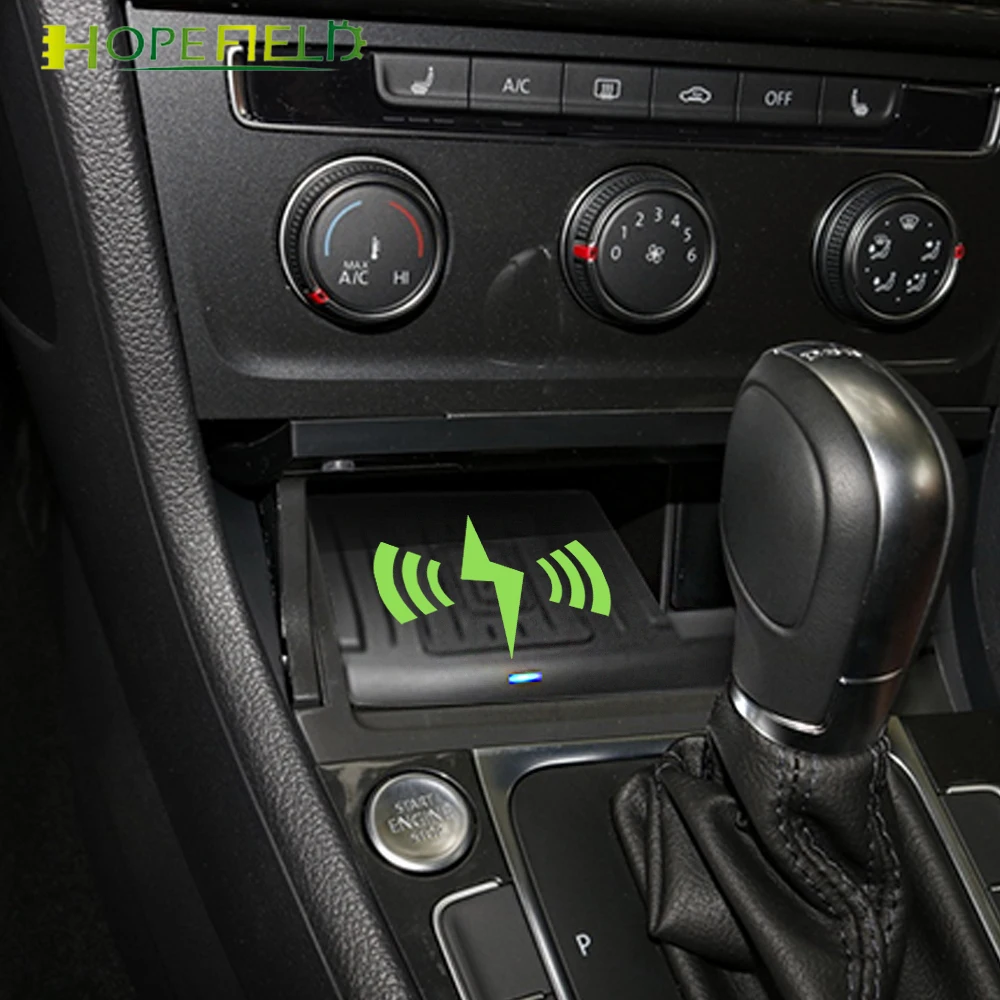 Автомобильная Беспроводная зарядка для volkswagen Golf 7 MK7 лоток быстрой зарядки qi