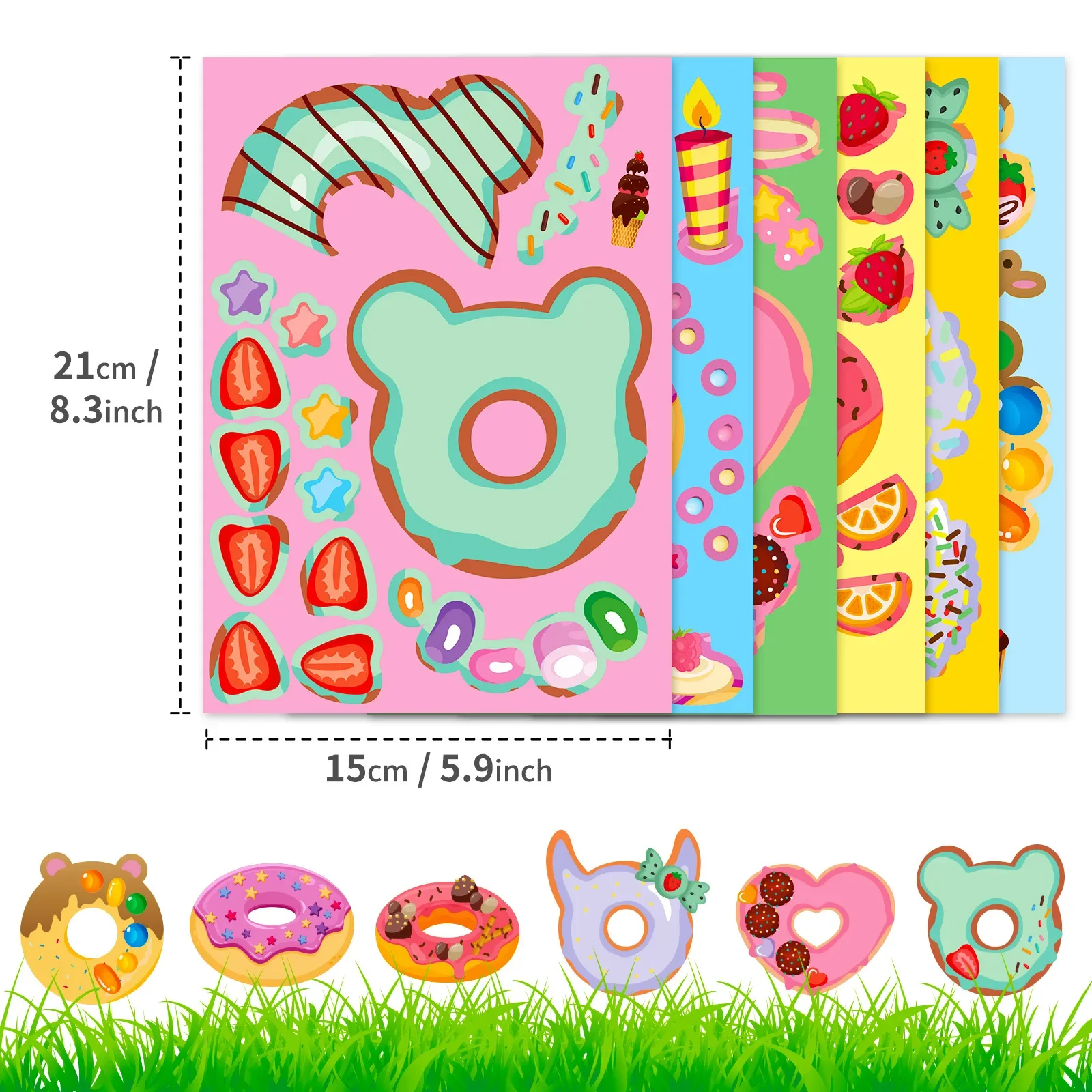 

6/12/18 шт., детские наклейки-пазлы