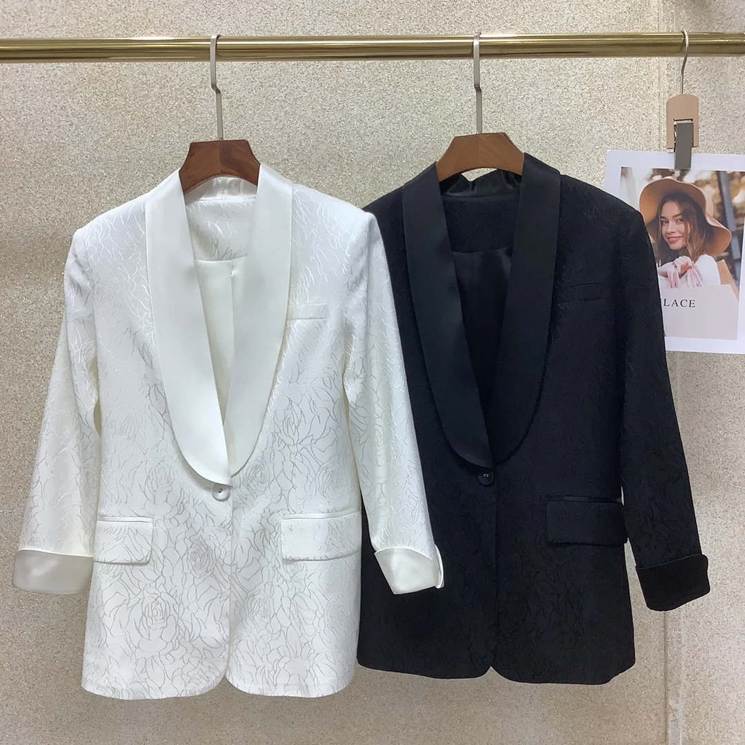 

2023 Spring/Summer Fashion New Women's Clothing One-Button Suit Coat 0814