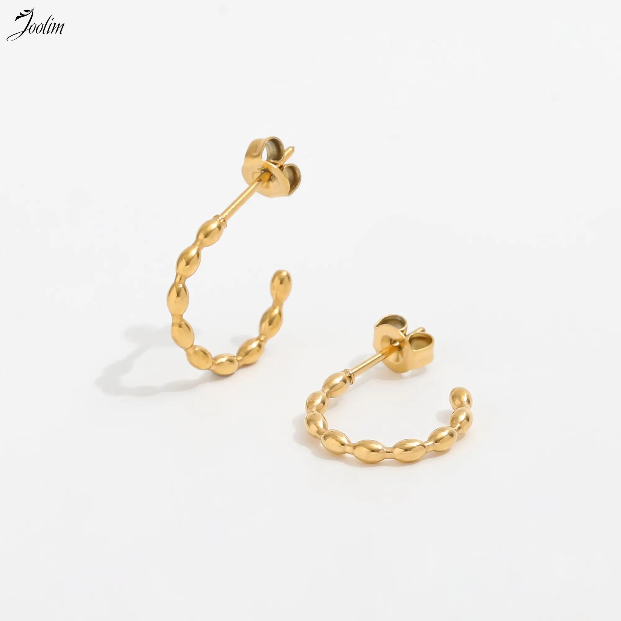 

Joolim High End PVD Plated Retro Small Oval Earring Irregular Earring Drop Shipping Supplier