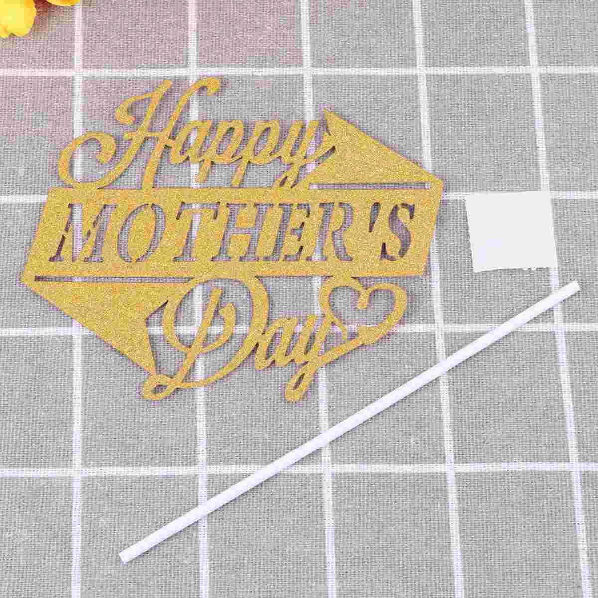 

Cake Happy Topper Birthday Day Mother S Mothers Decorations Cakes Gold Cupcake Toppers