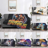 backtothe future multifunctional thermal flannel blanket bed sofa personalized super soft thermal bedspread