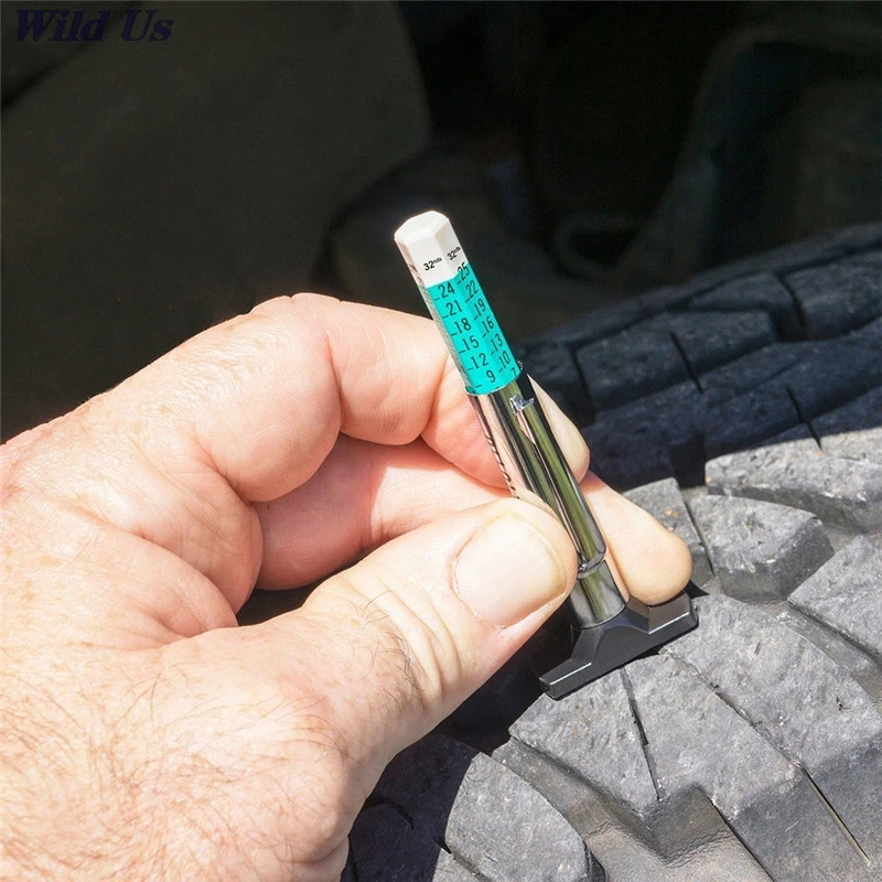 

Universal Car Tire Depth Gauge Tester Color Tyre Tread Metric Gage Motors Measures Tool 8.5cm X 2.5cm