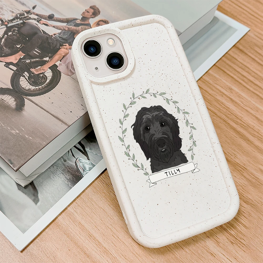 

Cartoon Schnauzer Phone Case For iPhone 14 Plus 12 ProMax Dog Cases For iPhone 12Pro 11 Pro 7 8 XR XS Max TPU Degradation Cover
