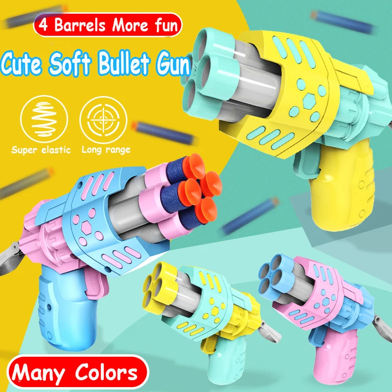 Фото Детское ружье игрушки оружие вращающийся пистолет пенопластовый проектор