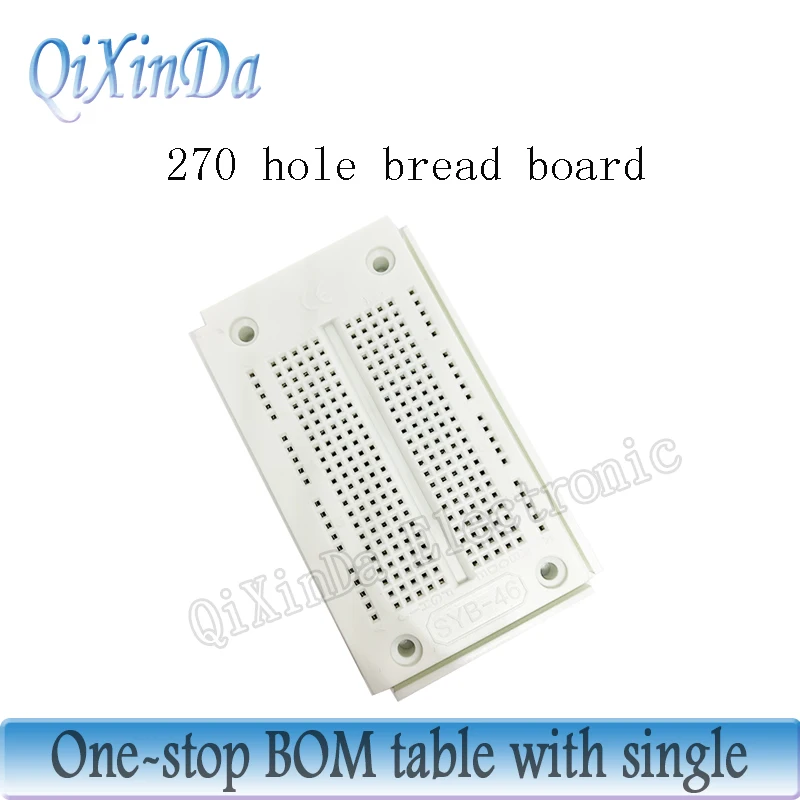 

SYB-46 Bread Board Test Board Experimental Board 270 Holes breadboard 90*52*8.5mm For Arduino DIY Kit