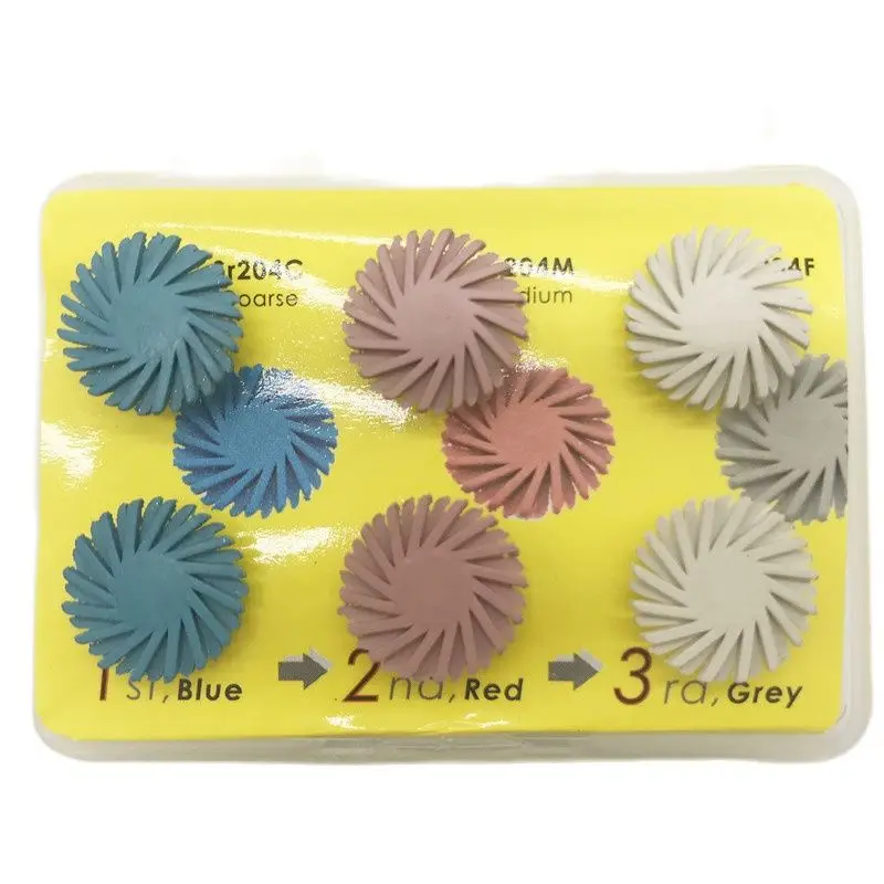 

Dentist Lab Composite Polishing Resin Disc Kit Spiral Flex Brush Burs 6Pcs/Set