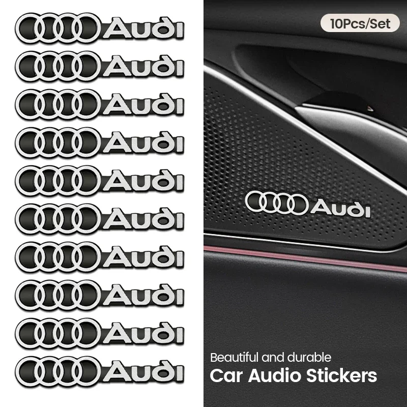 Фото 3D автомобильный аудио стерео динамик значок наклейка аксессуары для Audi S3 C7 C6 C5 B5 B6 B7 B8 B9 D3 Q3 Q5 Q7 TT A3 A4 A5 A6 A7 A8 №1