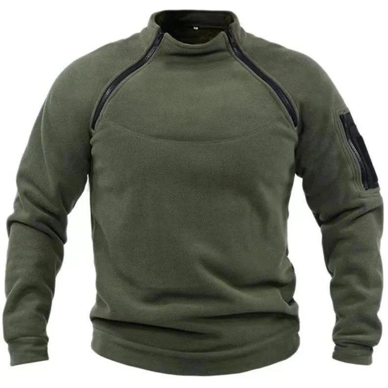 

Double Layer Tactical Thickening Polar Fleece Jacket Men's Sweater Men's Outdoor Keep Warm In Spring and Autumn Fleece Sweater