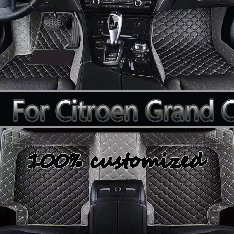 Автомобильные коврики для Citroen Grand C4 Picasso SpaceTourer 7seat 2006 ~ 2013 кожаные детали
