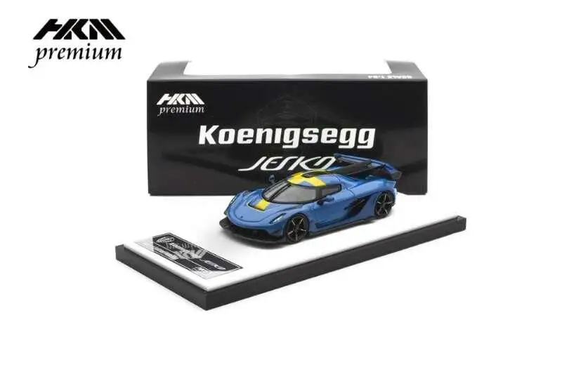 

HKM 1:64 Koenigsegg Jesko Attack Sweden Blue / British Green Die-Cast Car Model Collection Miniature