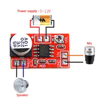 ultra miniature electret amplifier capacitor dynamic microphone record player 512v sound reinforcement motherboard adjustable