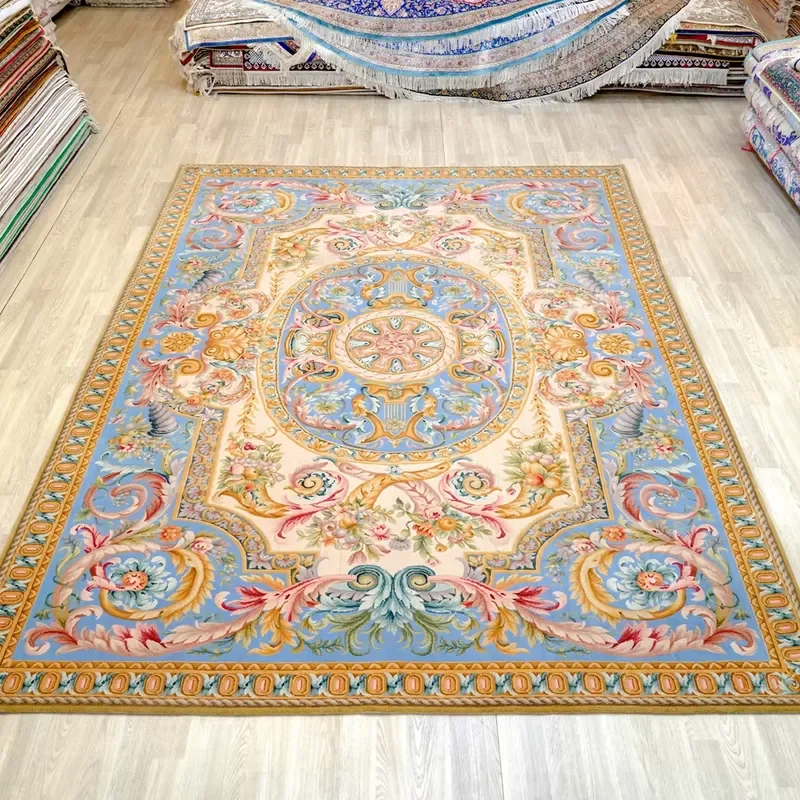 Фото Ковер ручной работы из шерсти, европейский стиль, 250x350 см, для гостиной, моющийся, Savonnerie Carpet №3