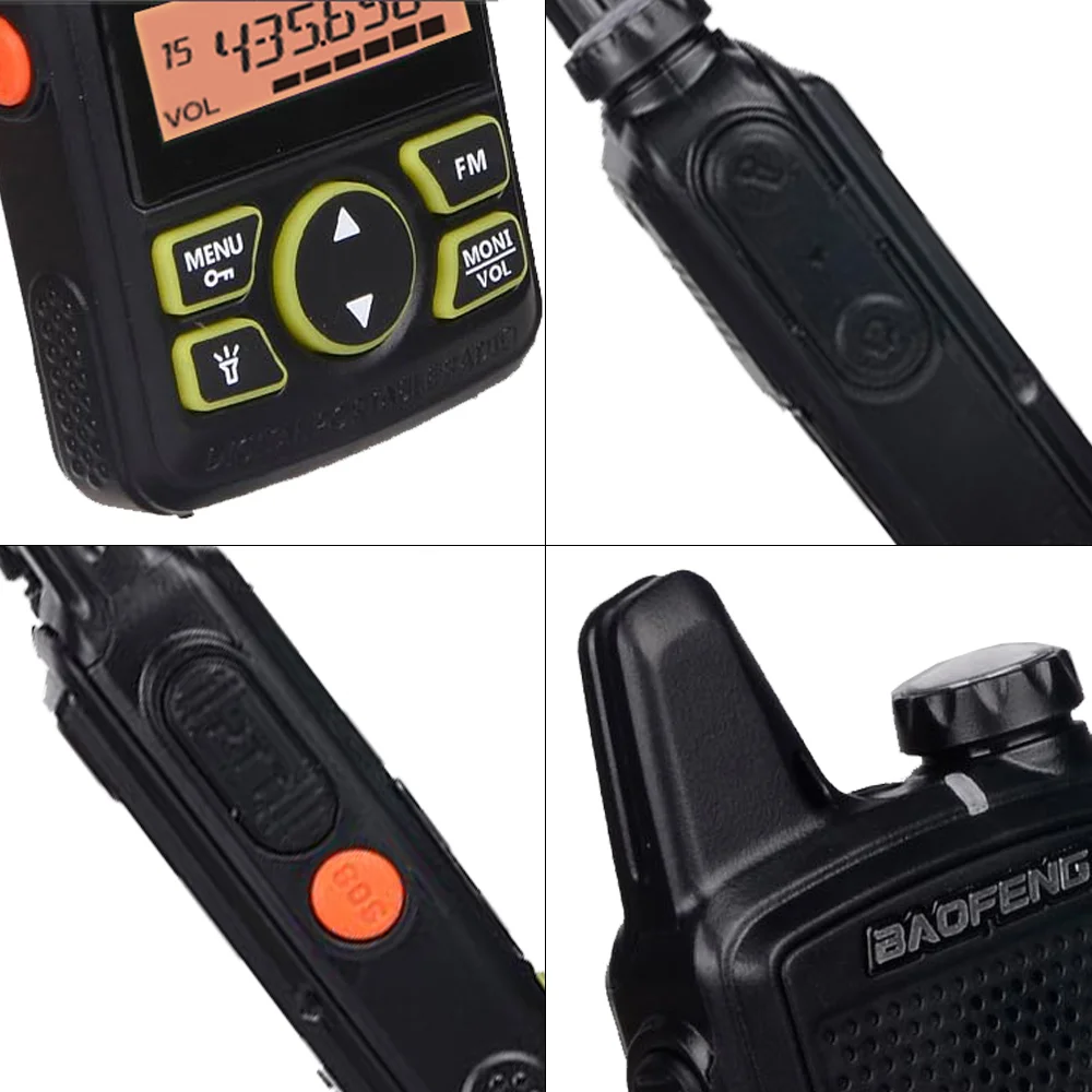 2PCS Baofeng BF-T1 Talkie Walkie 2 Way Radio UHF 400-470MHz BF T1 Walkie-talkie Handheld Radio Portable Mini Wireless Intercom