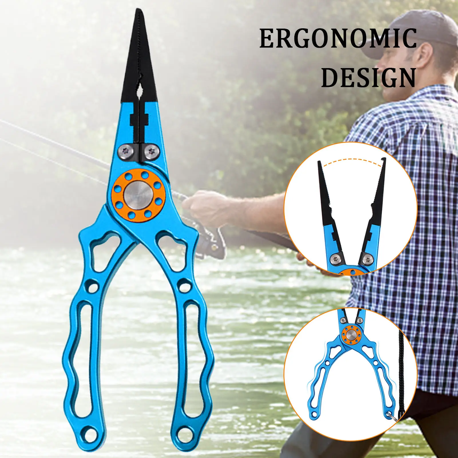 

1Pcs Fishing Pliers Aluminum Alloy Scissors Hook Remover Fishing Tools Line Cutter Multifunctional Knot Fishing Equipment