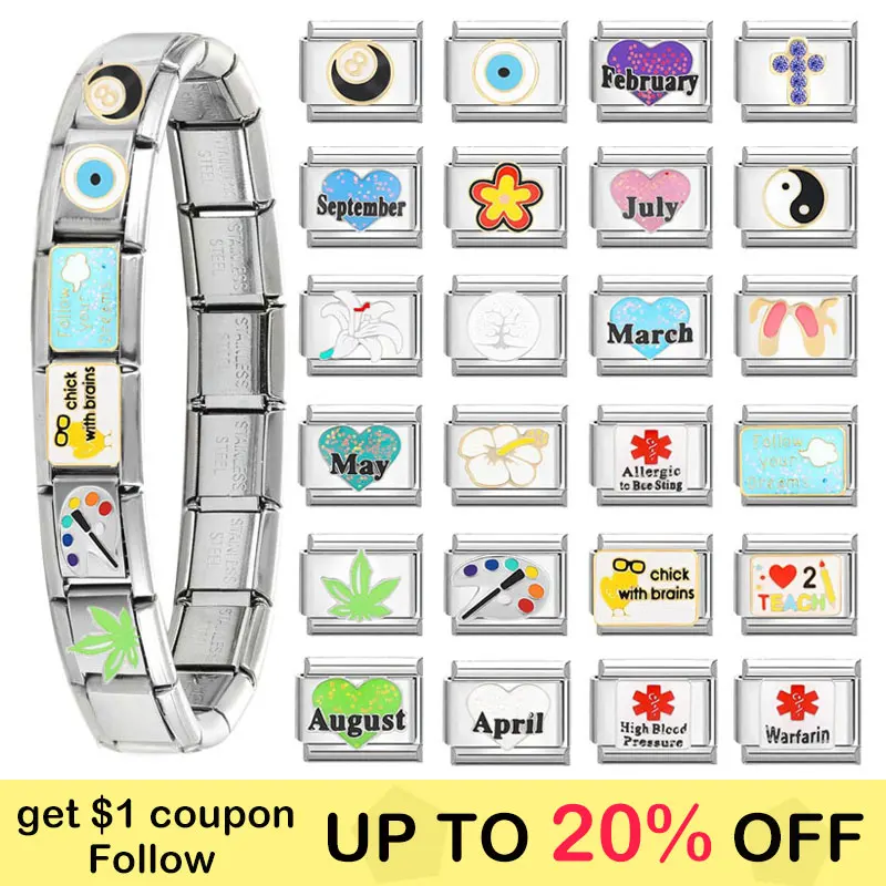 Yolorist Творческий Бильярд Любовь цветок крест итальянские очаровательные звенья