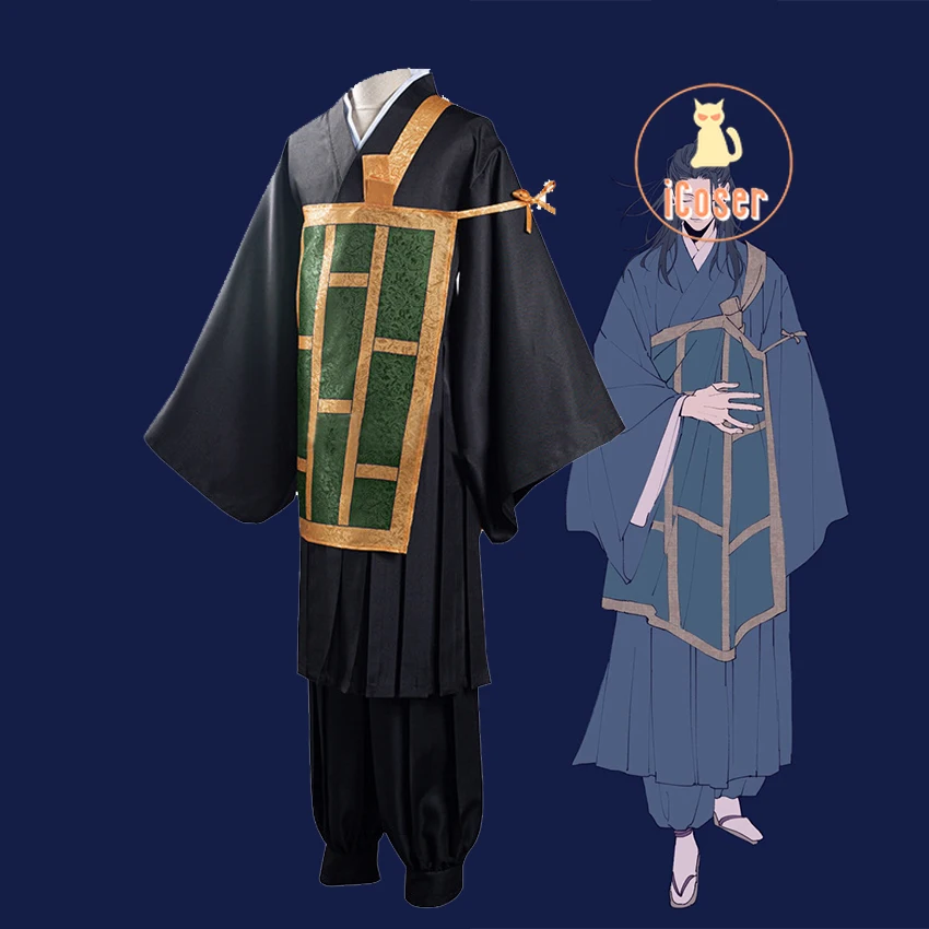 

Костюм для косплея джутсу касин сугуру гето из аниме «джутсу», костюм синего и черного цвета с длинным париком Getou Suguru, карнавальный костюм с комиксом на Хэллоуин