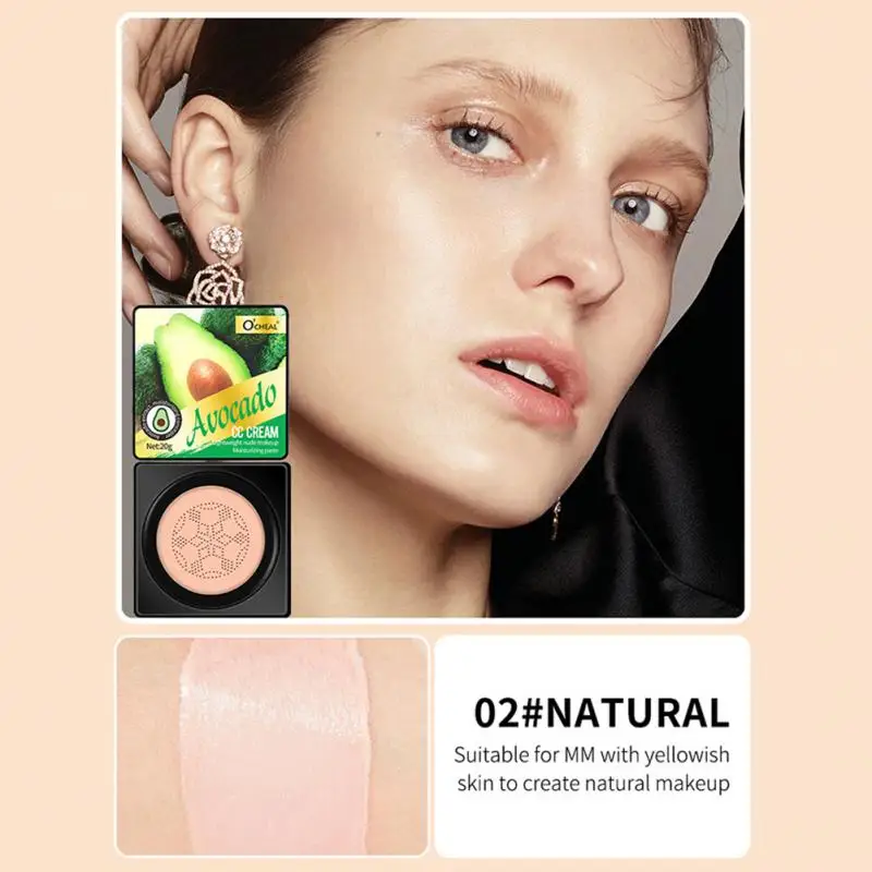 

Avocado Mushroom Air Cushion Lasting Moisturizing Concealer Isolation Brightening BB Cream Liquid Foundation All In One Cosmetic