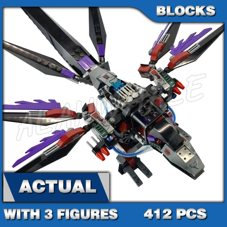 412 шт. Chima Razar's CHI Raider Temple Eagle Tribe's Defenses Poseable Wings 10060 строительные блоки игрушки