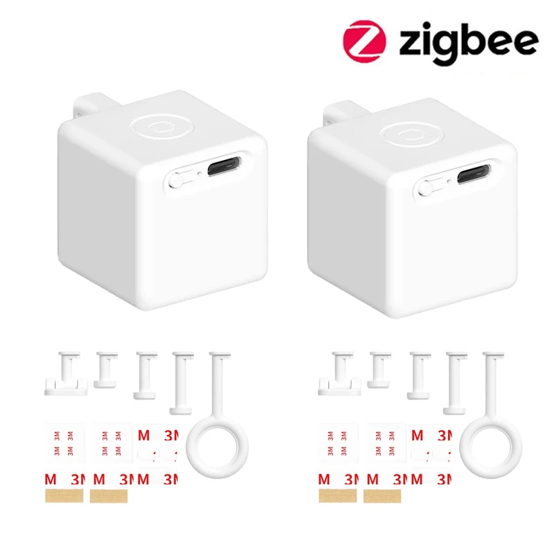 Фото Tuya Zigbee 3.0 Smart Touch Fingerbot Plus Перезаряжаемая кнопка переключения Tpye-C Рука-толкатель Fingerbot через Alice Alexa Google Home №2