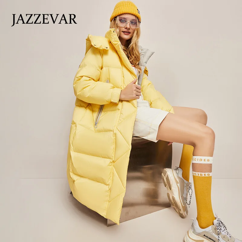 

2022 Winter New Hooded Loose Thick Korean Profile Windproof Jacket High-End Long down Jacket For Women