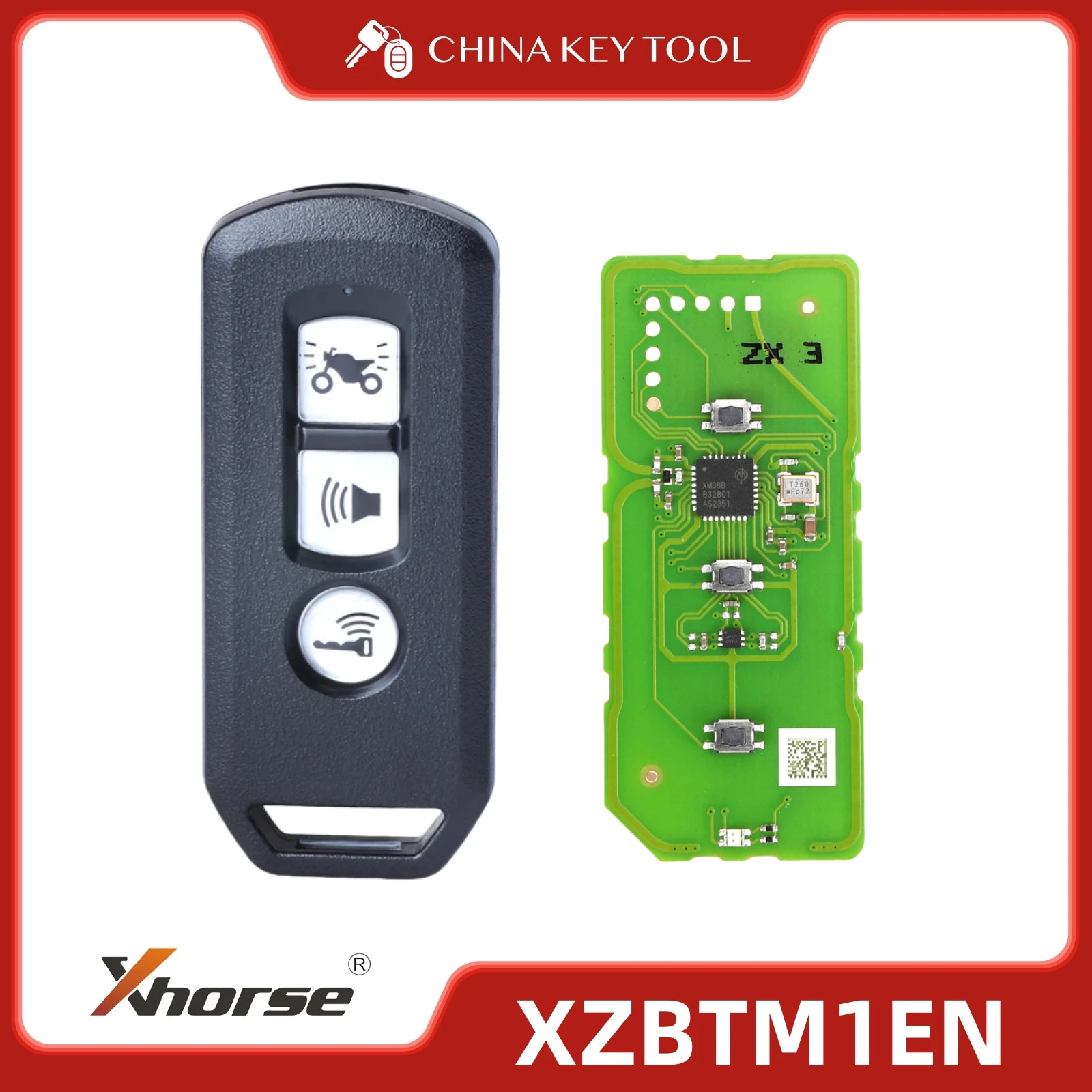 

1 шт. XHORSE XZBTM1EN специальная печатная плата 3 кнопки исключительно для мотоциклов HONDA с корпусом ключа с логотипом