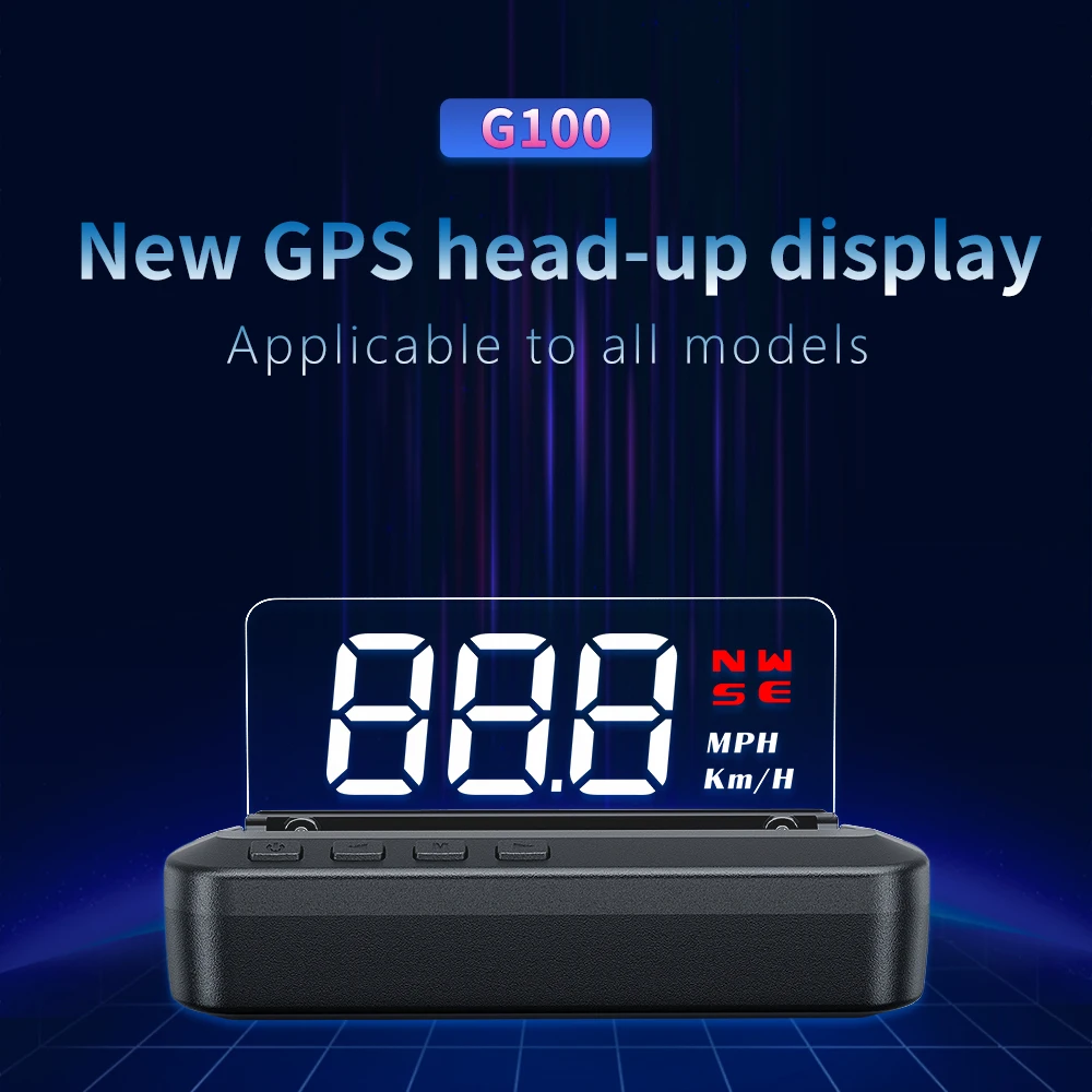 

G100 GPS Car Speed Projector Mirror Driving On-board HUD Head Up Display Computer Auto Electronic Accessories