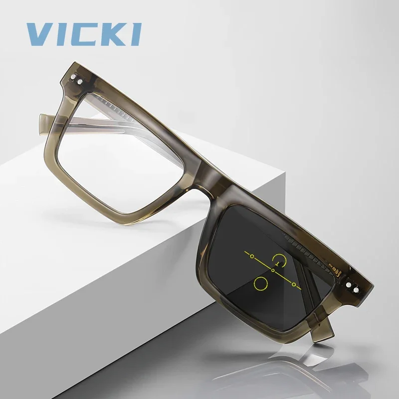VICKI классические модные квадратные дизайнерские очки прогрессивные