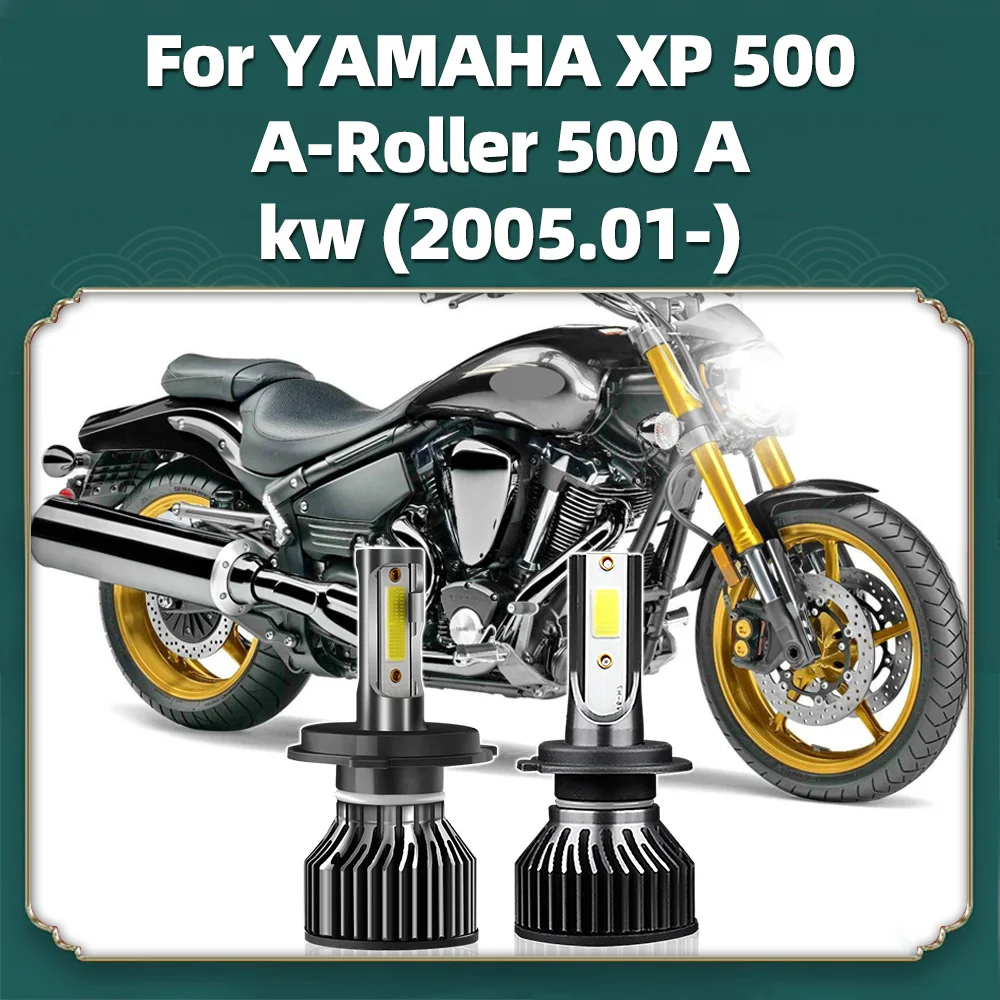Мотоциклетные светодиодные фары H4 H7 2 шт. лампы для мотоциклов YAMAHA XP500A-Roller 2005 2006 2007