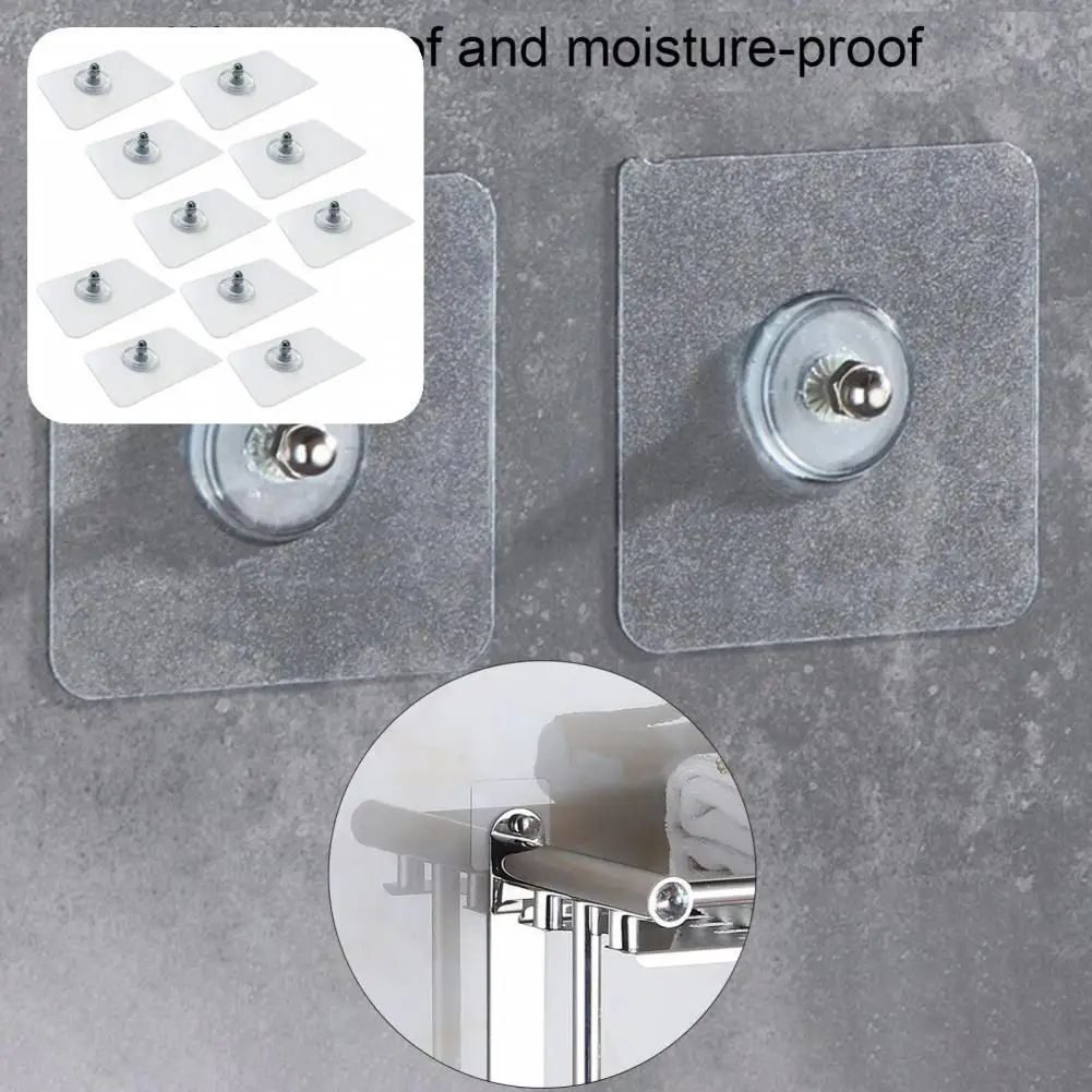 

Easy Installation 10Pcs Modern Adhesive Seamless Wall Hooks 6 Sizes Seamless Stickers Heavy Duty for Dorm