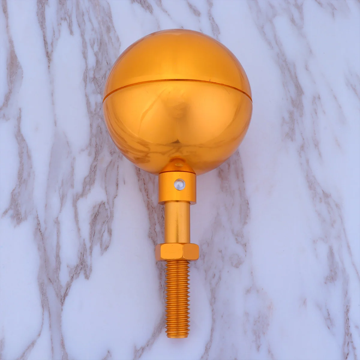

Outdoor Flagpole Ornament Gold Anodized Finish Replacement Flagpole Aluminum Plate Pole Head Accessories for Outdoor