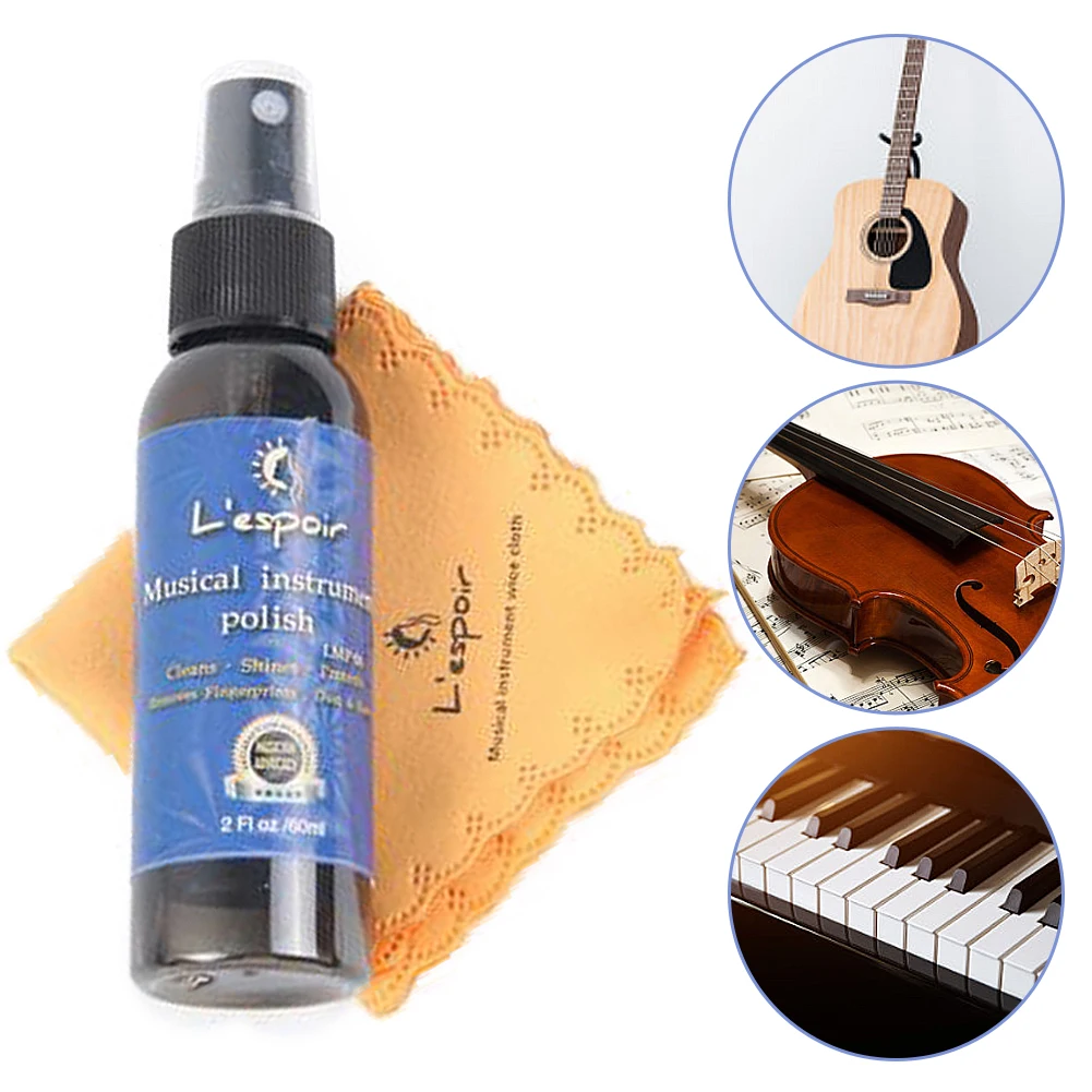 

60mL Guitar Cleaning Oil Musical Instrument Polish For Guitar Instrument Lovers Guitar Parts Accessories