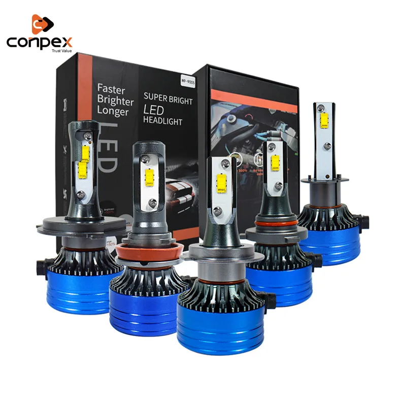 

Conpex Car Lights Car LED Headlight Bulbs H4 H7 6000K LED Canbus H11 LED Lamp H1 H8 H9 9005 9006 HB3 HB4 Turbo H7 LED Bulbs