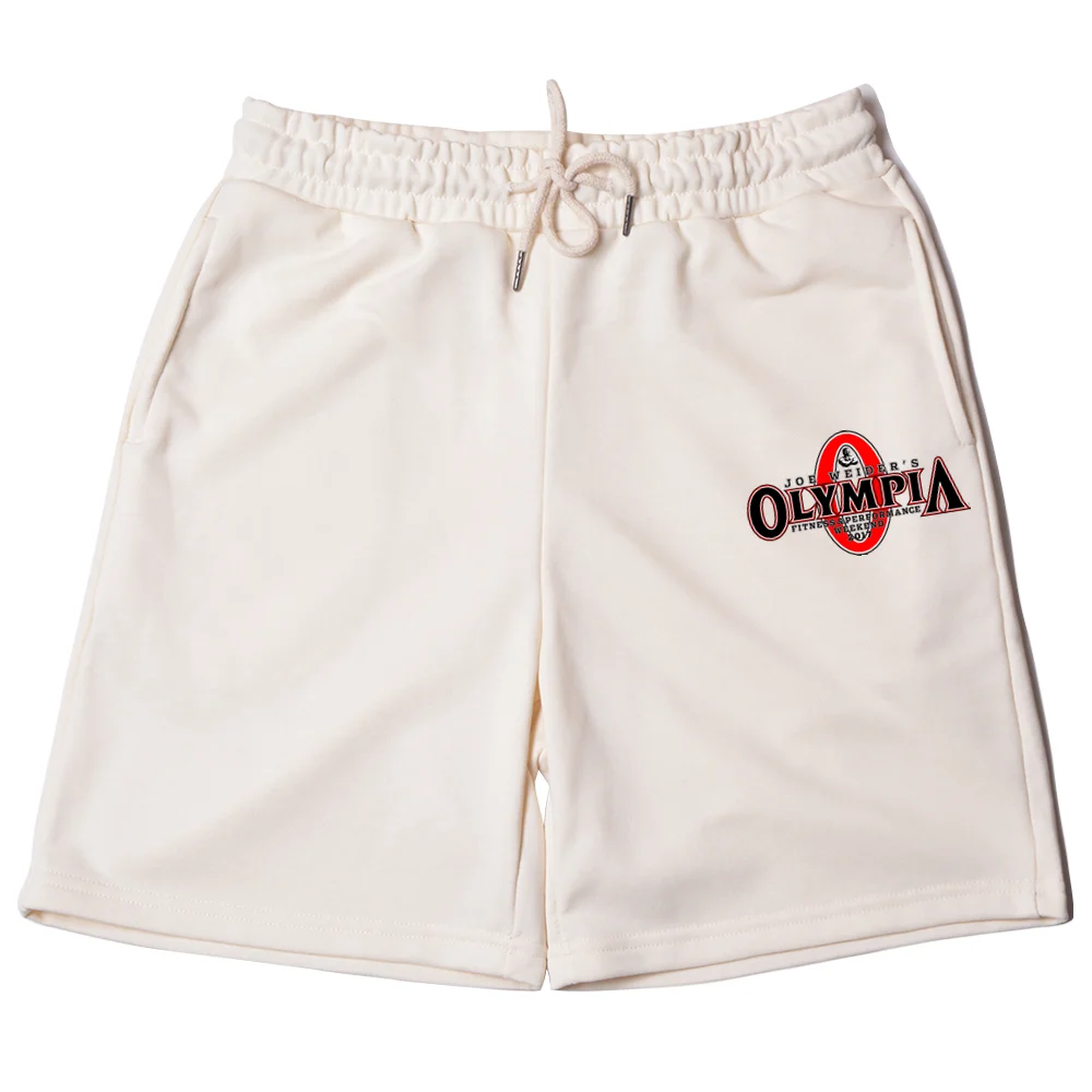 

Fashion 2022 OLYMPIA Gyms Fitness Casual Shorts Running Short Gym Cotton Thick Elastic Waist Jogging Sport Men pants Sweatpants