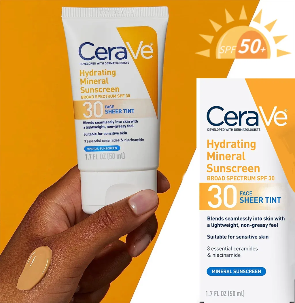 

Original Cerave Face Sunscreen SPF50+ Body Sunscreen Facial Sunblock Oily Waterproof Sensitive Skin UV Protection Nourishing
